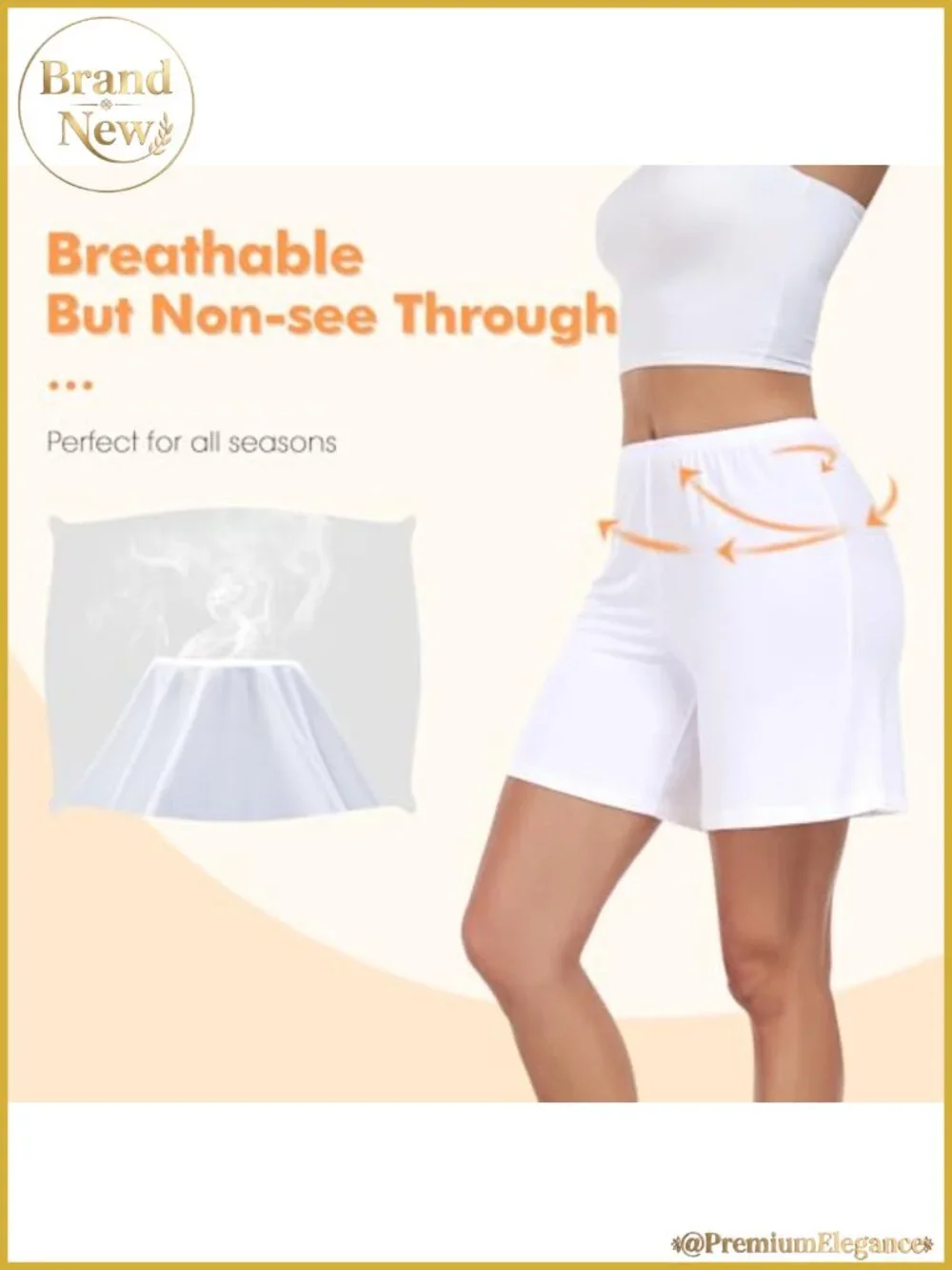 Women's Pettipants Half Slip Shorts High Stretch Rayon Spandex Liner for Under